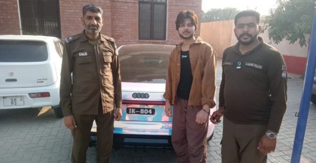 Social Media influencer arrested for using fake vehicle number in Lahore
